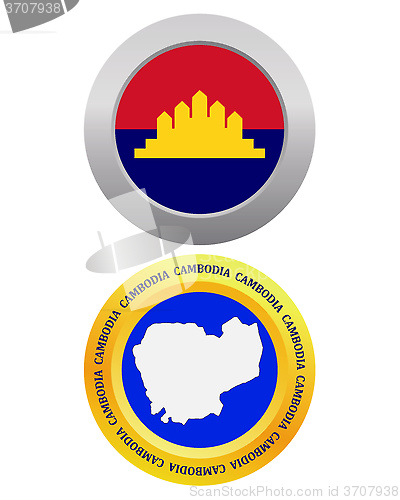 Image of button as a symbol CAMBODIA