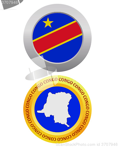 Image of button as a symbol CONGO
