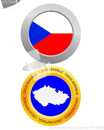 Image of button as a symbol CZECH REPUBLIC