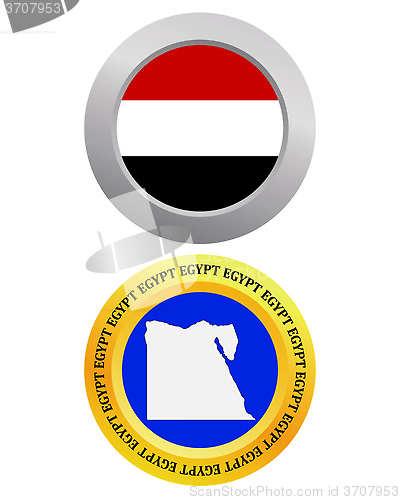 Image of button as a symbol EGYPT