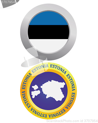 Image of button as a symbol ESTONIA