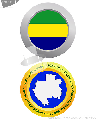 Image of button as a symbol GABON
