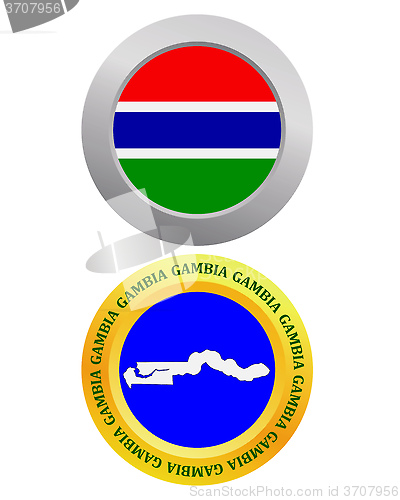 Image of button as a symbol GAMBIA