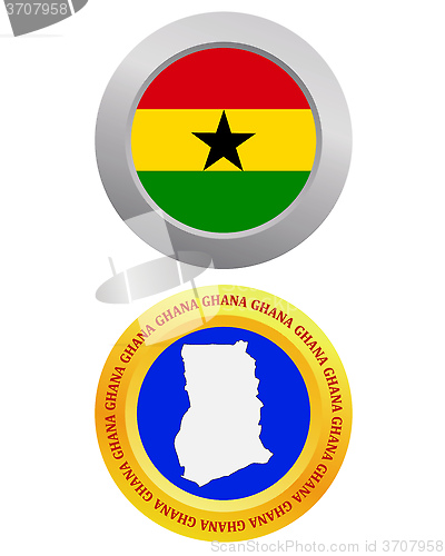 Image of button as a symbol GHANA