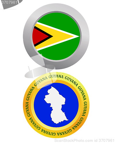 Image of button as a symbol GUYANA