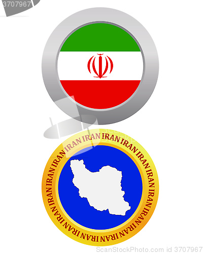 Image of button as a symbol IRAN