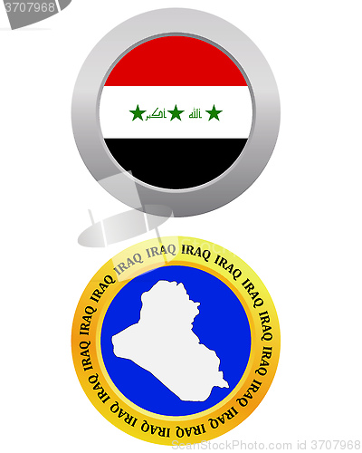 Image of button as a symbol IRAQ