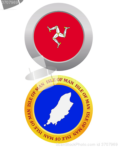 Image of button as a symbol Isle of Man