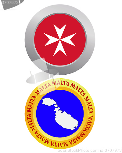 Image of button as a symbol MALTA