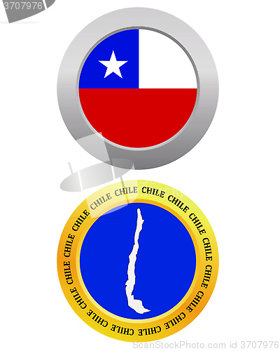 Image of button as a symbol map CHILE