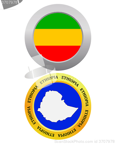 Image of button as a symbol map ETHIOPIA