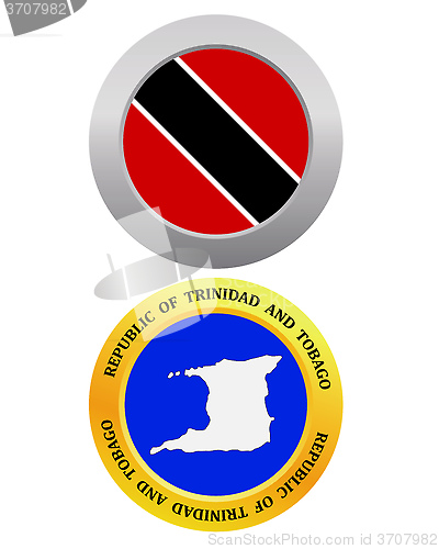 Image of button as a symbol Republic of Trinidad and Tobago