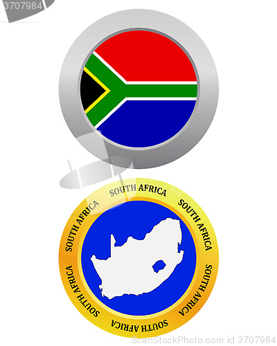 Image of button as a symbol map SOUTH AFRICA