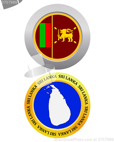 Image of button as a symbol map SRI LANKA