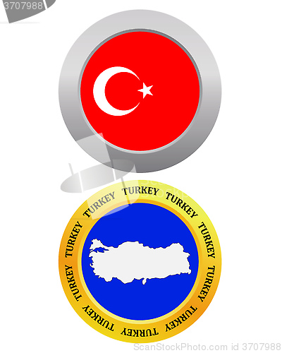 Image of button as a symbol map TURKEY
