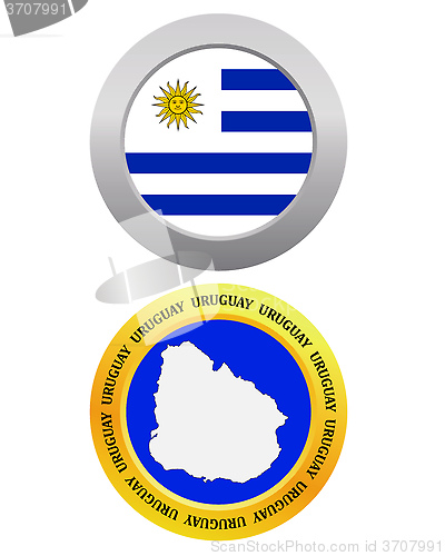 Image of button as a symbol map URUGUAY