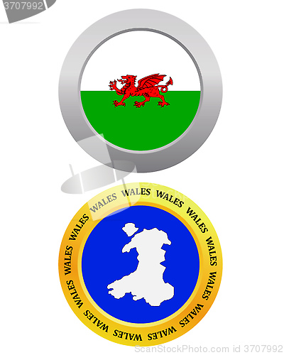 Image of button as a symbol map WALES