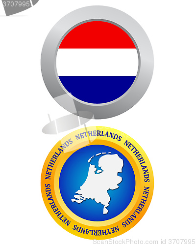 Image of button as a symbol NETHERLANDS