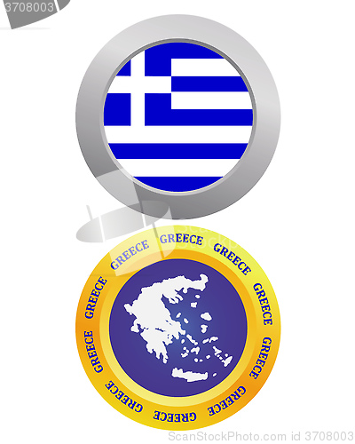 Image of button as a symbol of Greece