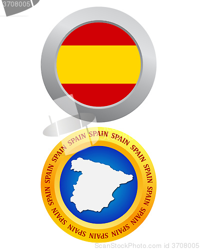 Image of button as a symbol of Spain