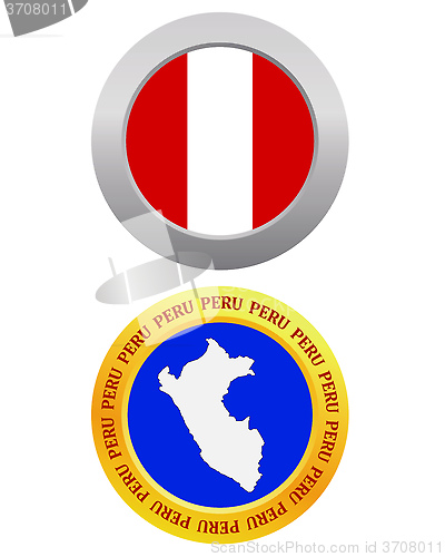 Image of button as a symbol PERU