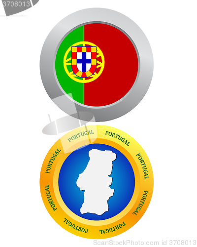 Image of button as a symbol PORTUGAL