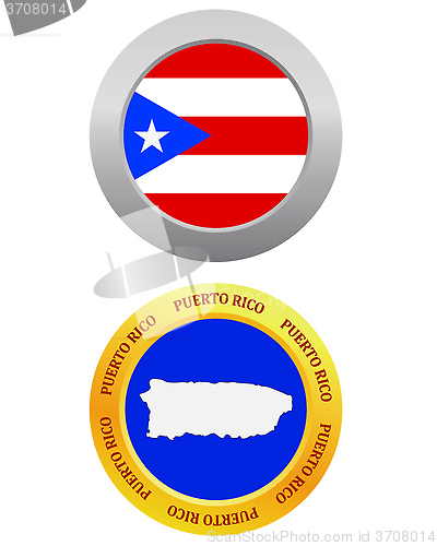Image of button as a symbol PUERTO RICO
