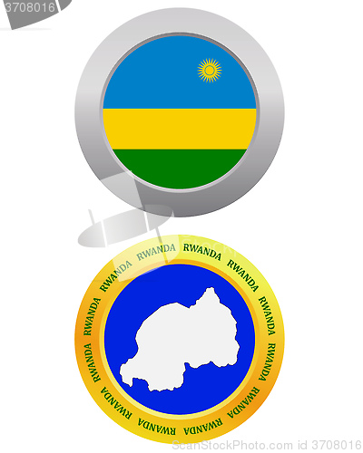 Image of button as a symbol RWANDA