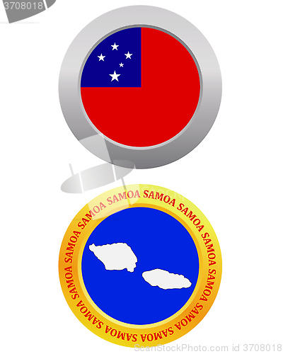 Image of button as a symbol SAMOA