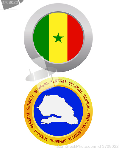 Image of button as a symbol SENEGAL