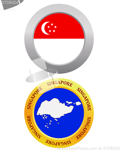 Image of button as a symbol SINGAPORE