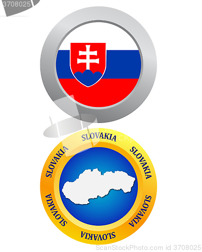 Image of button as a symbol SLOVAKIA