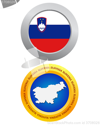 Image of button as a symbol SLOVENIA