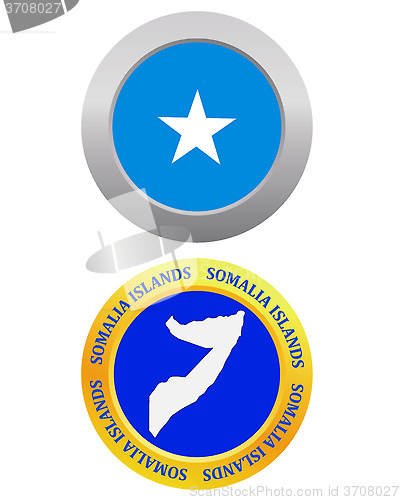 Image of button as a symbol SOMALIA ISLANDS