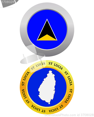 Image of button as a symbol St Lucia