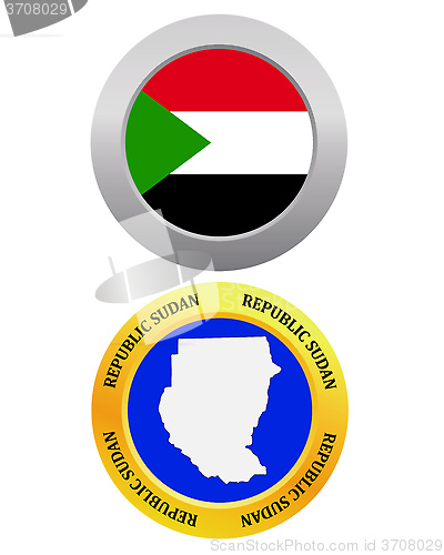 Image of button as a symbol SUDAN
