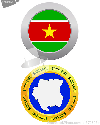 Image of button as a symbol Suriname
