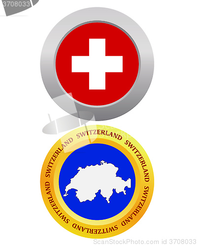 Image of button as a symbol SWITZERLAND
