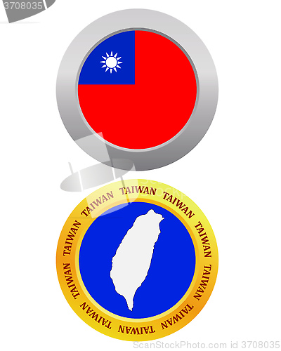 Image of button as a symbol TAIWAN