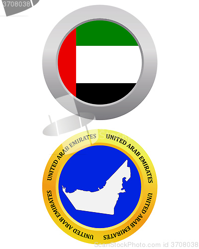 Image of button as a symbol UNITED ARAB EMIRATES