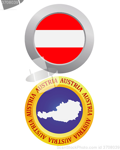 Image of button as the character Austria