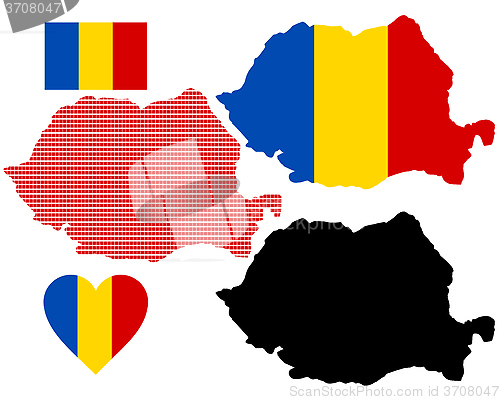 Image of map of Romania