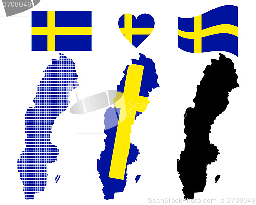 Image of map of Sweden