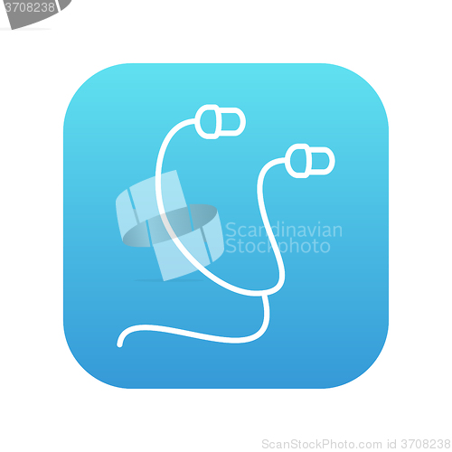 Image of Earphone line icon.