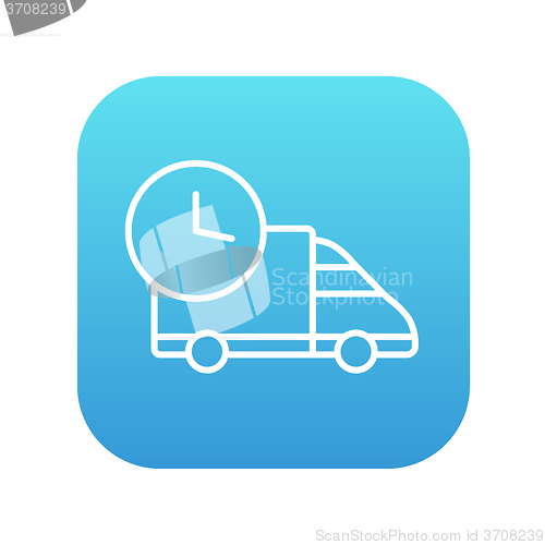 Image of Delivery truck line icon.