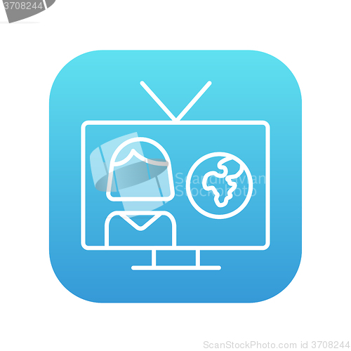 Image of TV report line icon.