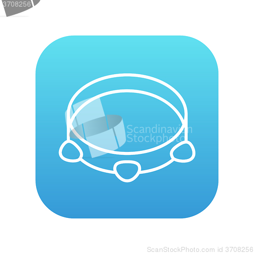 Image of Tambourine line icon.