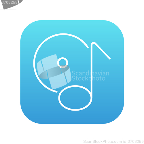 Image of Note with disk line icon.