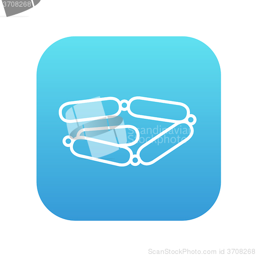 Image of Chain of sausages line icon.
