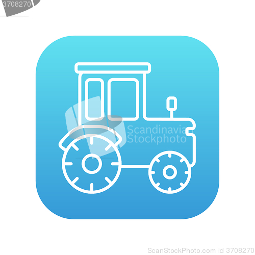 Image of Tractor line icon.